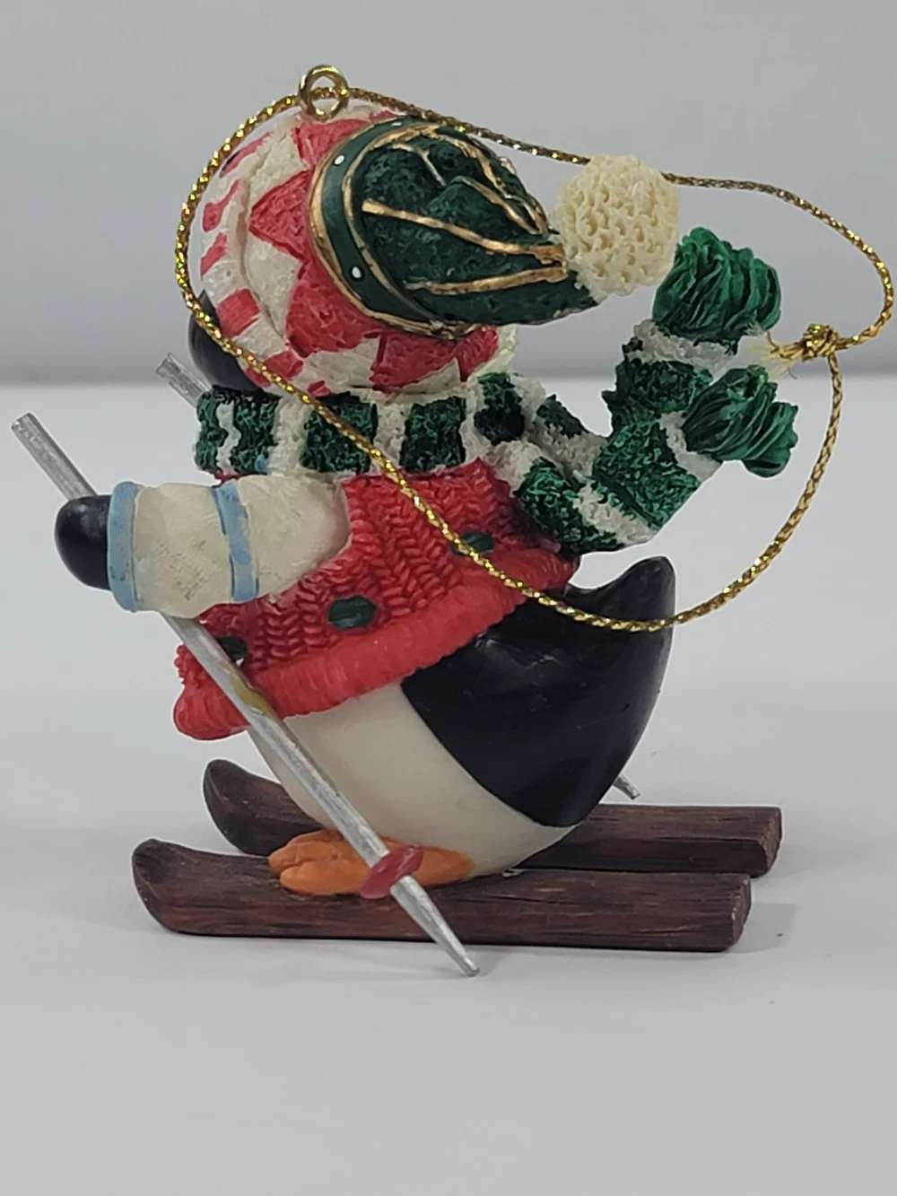 Kirkland Signature Collectible Gift Ornament Penguin Skiing Christmas Skis Scarf